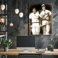 Vintage Detroit Baseball Players Sepia Sports Poster PosterGoat