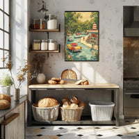Vintage Diner Scene: Mid-Century American Lifestyle Poster PosterGoat