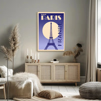 Vintage Eiffel Tower Paris Art Deco Travel Poster PosterGoat