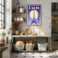 Vintage Eiffel Tower Paris Art Deco Travel Poster PosterGoat
