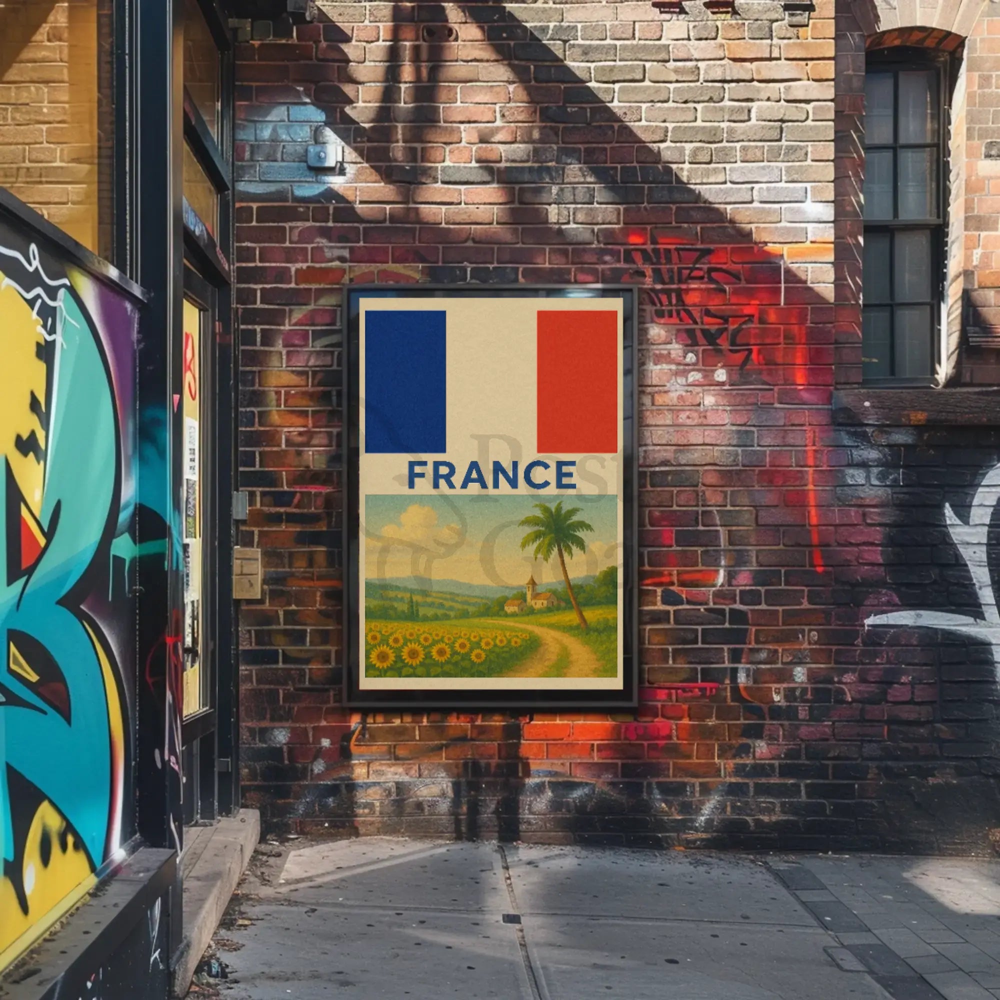 Vintage French Countryside Travel Poster PosterGoat