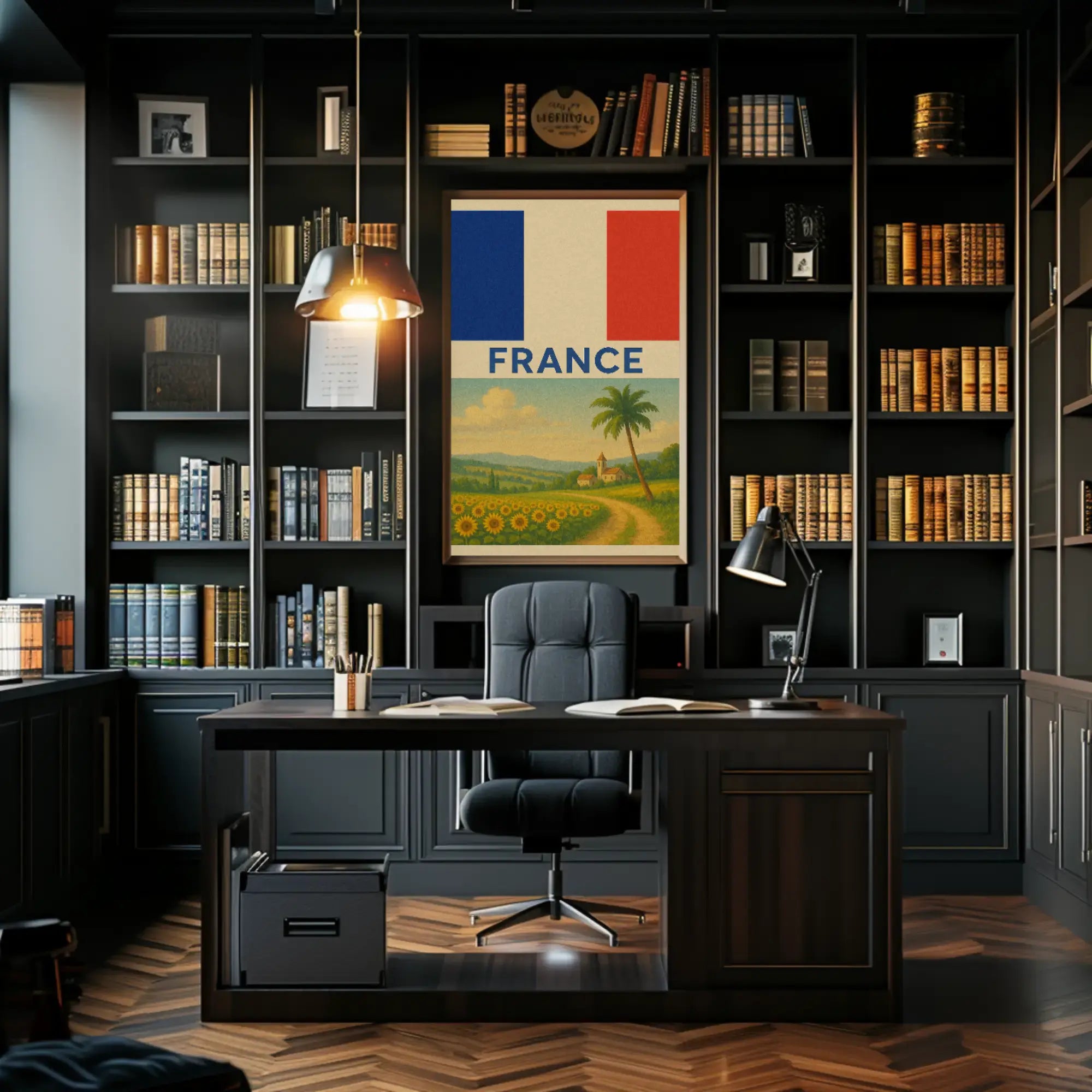 Vintage French Countryside Travel Poster PosterGoat