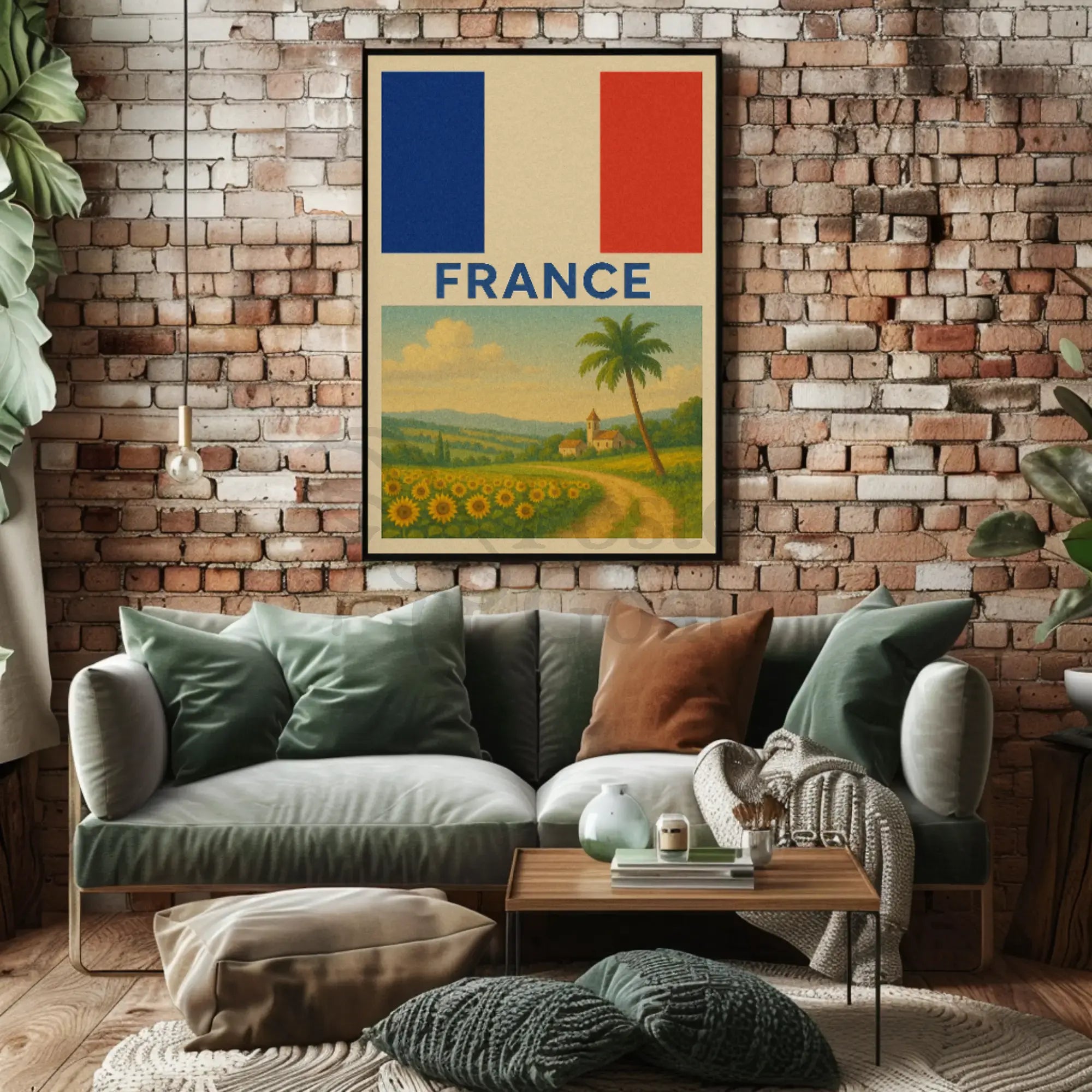 Vintage French Countryside Travel Poster PosterGoat