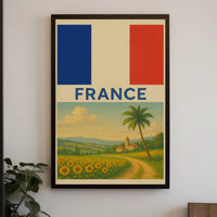 Vintage French Countryside Travel Poster PosterGoat