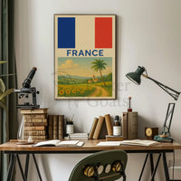 Vintage French Countryside Travel Poster PosterGoat