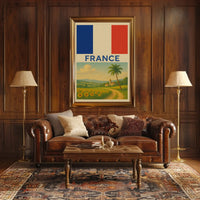 Vintage French Countryside Travel Poster PosterGoat