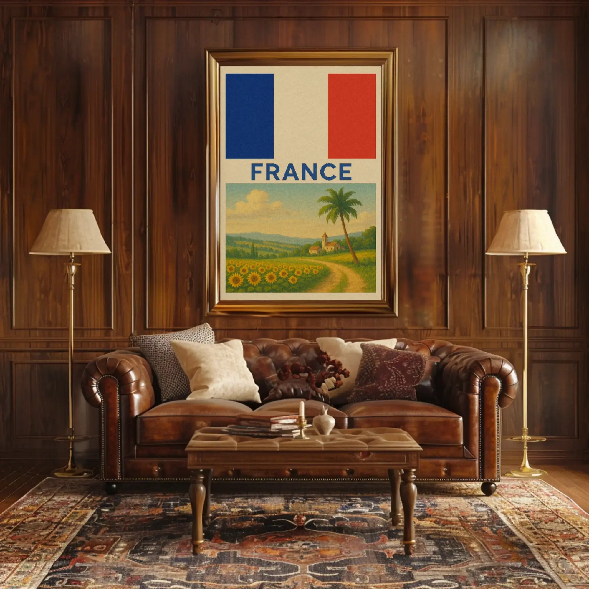 Vintage French Countryside Travel Poster PosterGoat