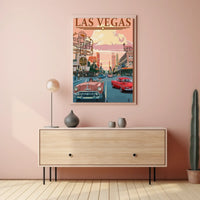 Vintage Glamour Las Vegas Scene Travel Poster PosterGoat