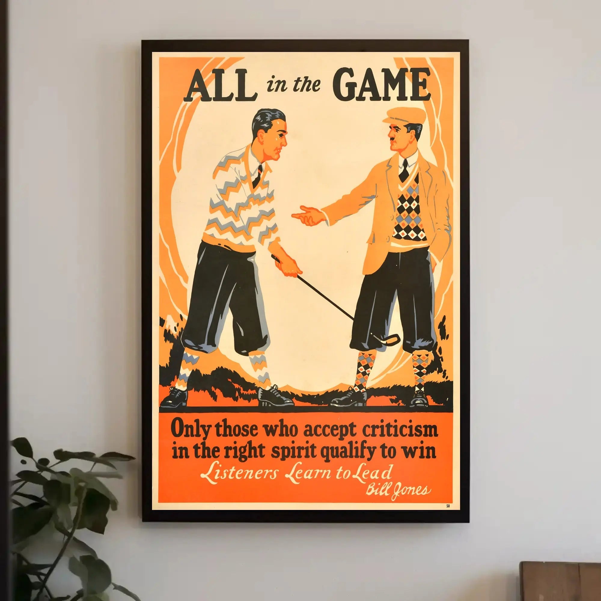 Vintage Golf Leadership Sportsmanship Sports Poster PosterGoat