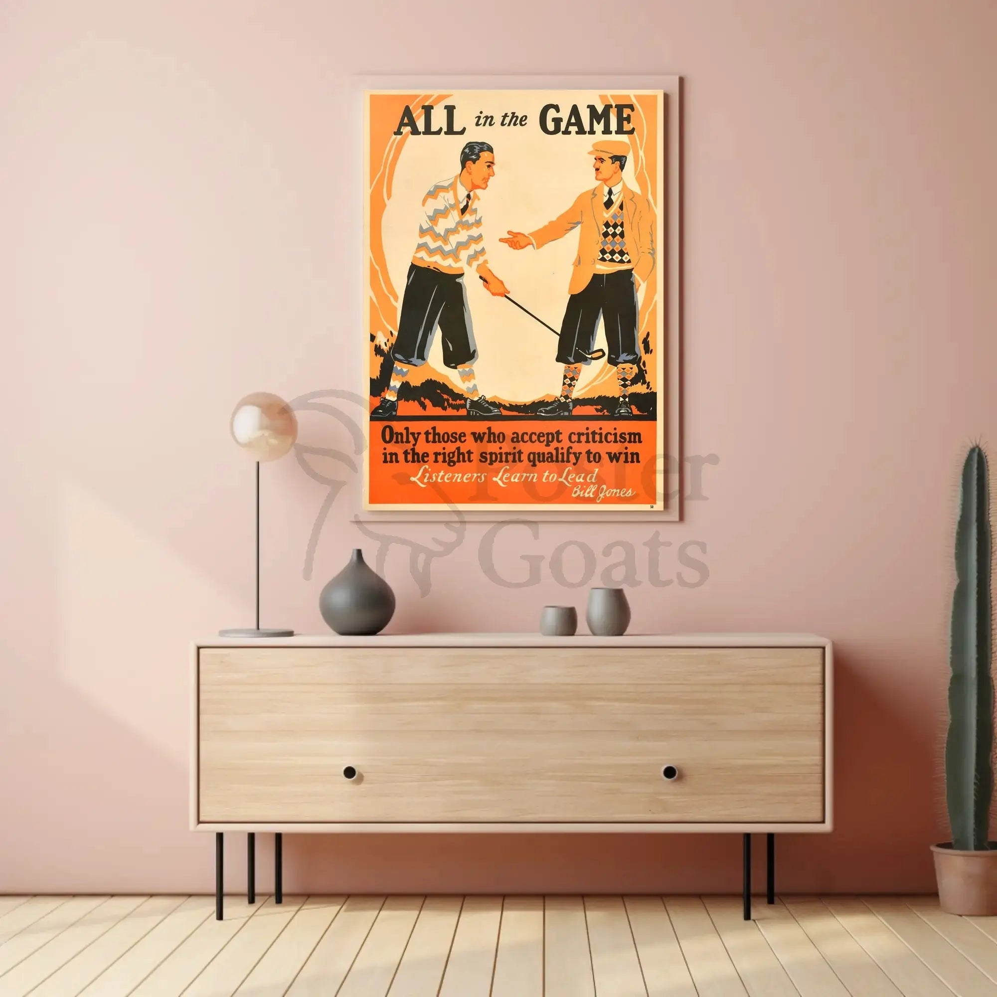 Vintage Golf Leadership Sportsmanship Sports Poster PosterGoat