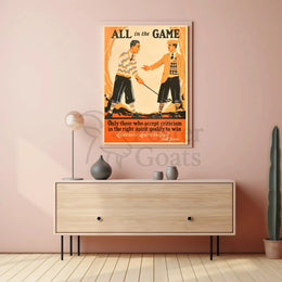 Vintage Golf Leadership Sportsmanship Sports Poster PosterGoat