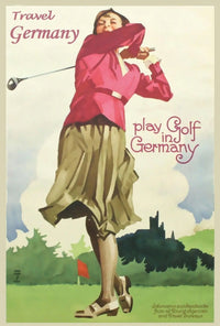 Vintage Golf Travel Poster: Germany Leisure Retro Artwork PosterGoat