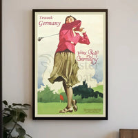 Vintage Golf Travel Poster: Germany Leisure Retro Artwork PosterGoat