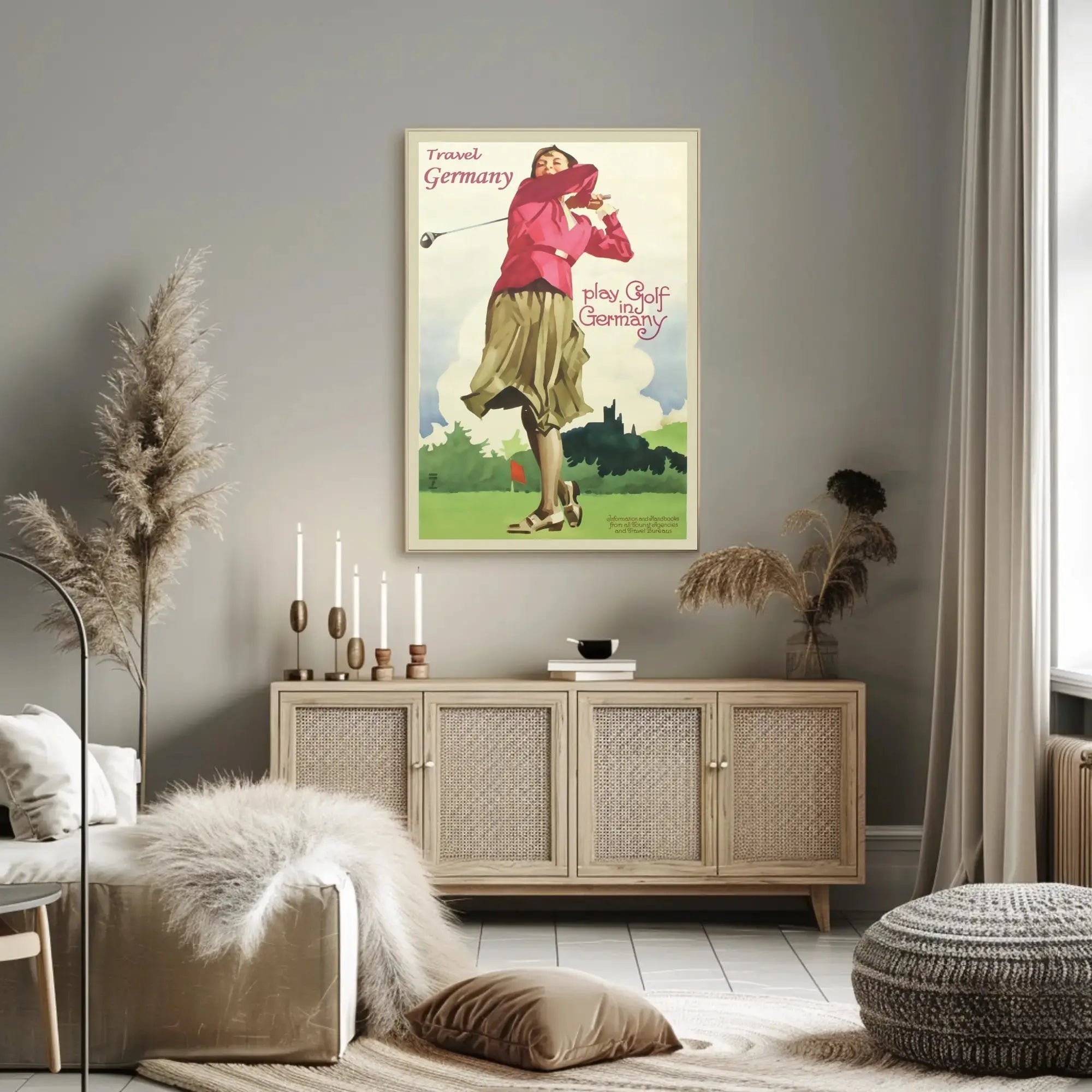 Vintage Golf Travel Poster: Germany Leisure Retro Artwork PosterGoat