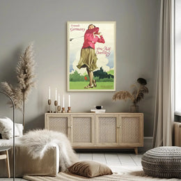 Vintage Golf Travel Poster: Germany Leisure Retro Artwork PosterGoat