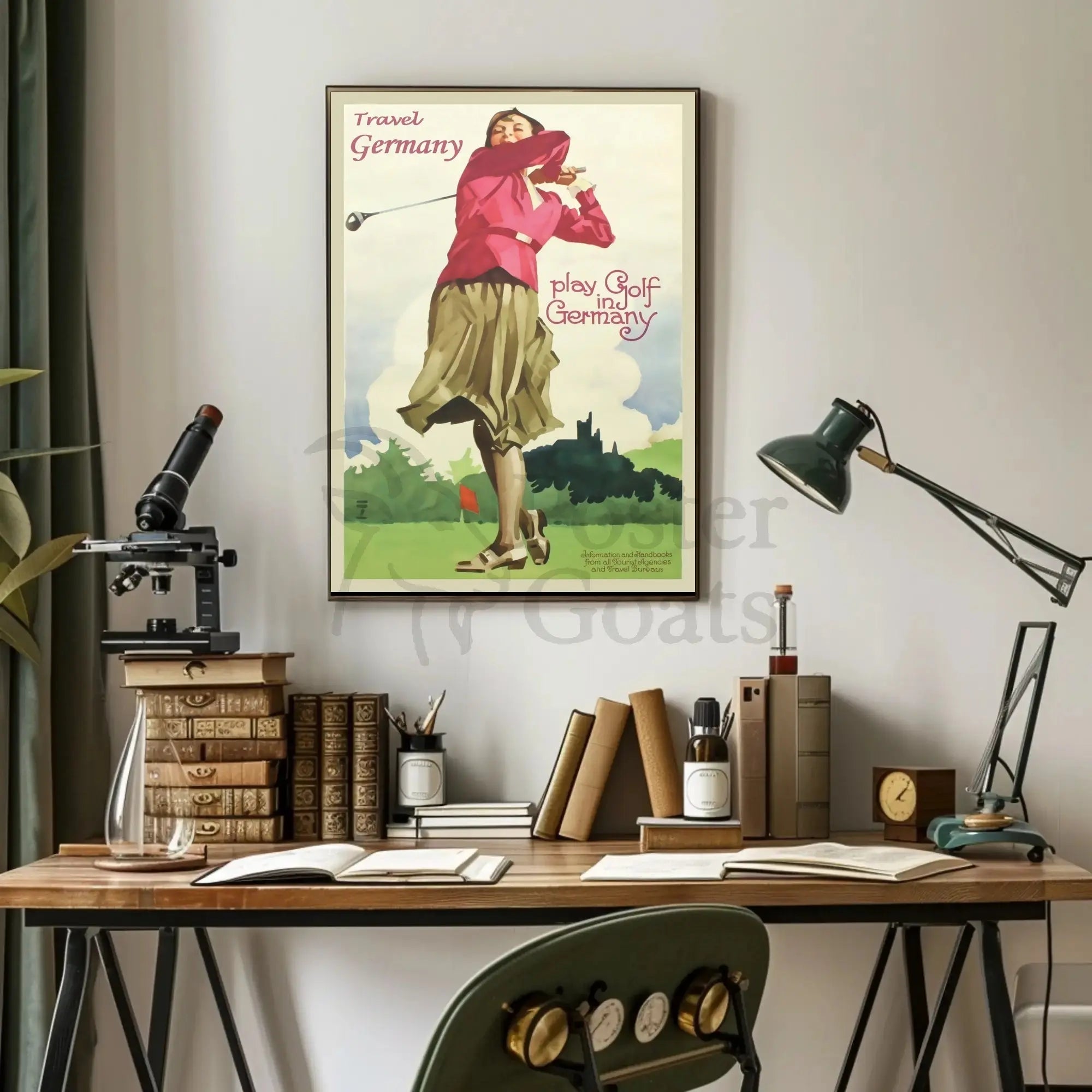 Vintage Golf Travel Poster: Germany Leisure Retro Artwork PosterGoat