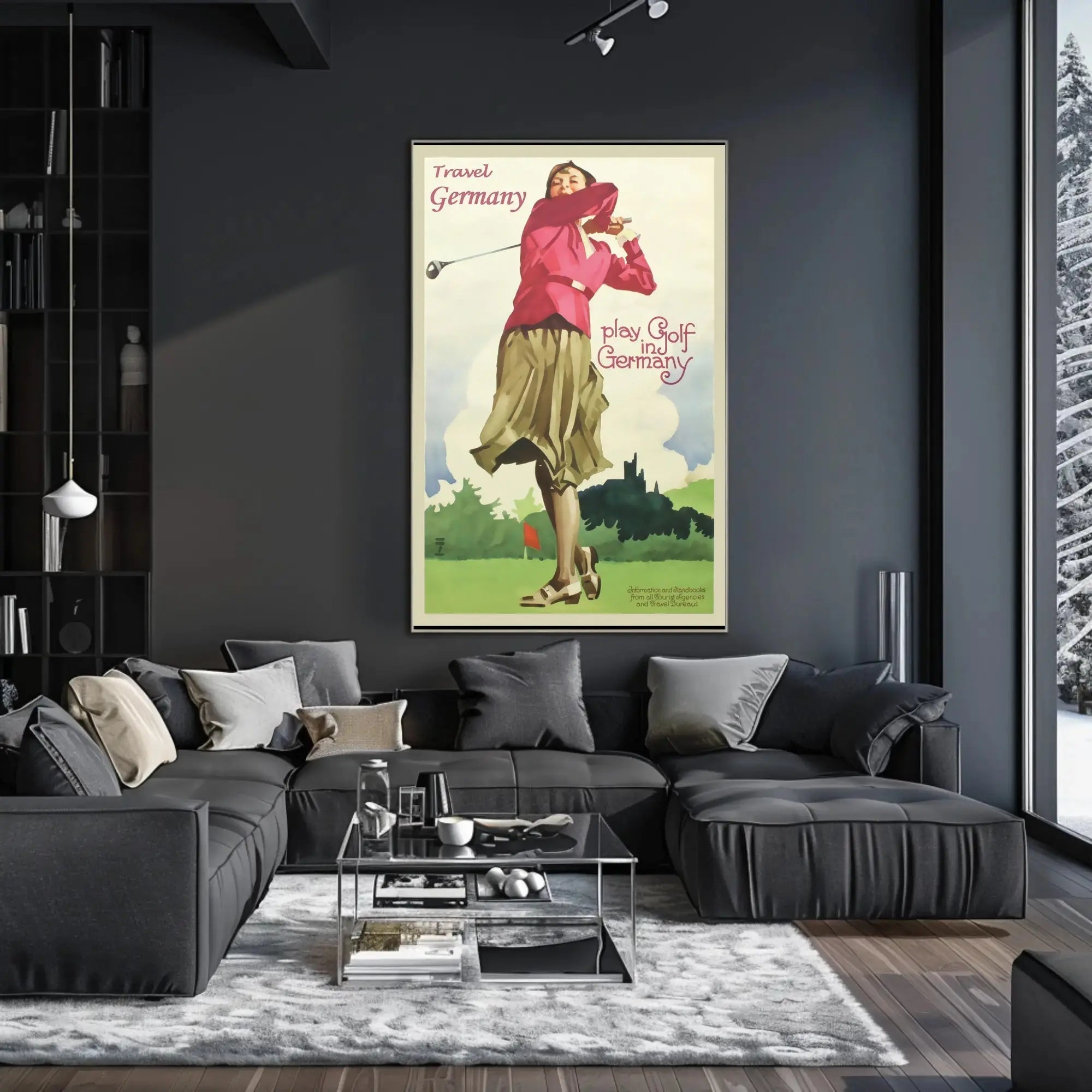 Vintage Golf Travel Poster: Germany Leisure Retro Artwork PosterGoat