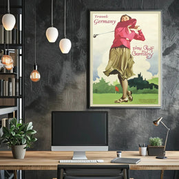 Vintage Golf Travel Poster: Germany Leisure Retro Artwork PosterGoat