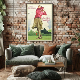 Vintage Golf Travel Poster: Germany Leisure Retro Artwork PosterGoat