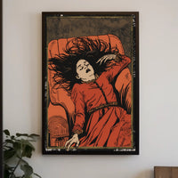 Vintage Gothic Woman on Armchair Historical or Presidential Poster PosterGoat