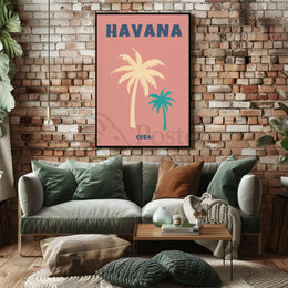 Vintage Havana Cuba Travel Poster PosterGoat