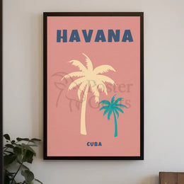 Vintage Havana Cuba Travel Poster PosterGoat