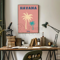 Vintage Havana Cuba Travel Poster PosterGoat