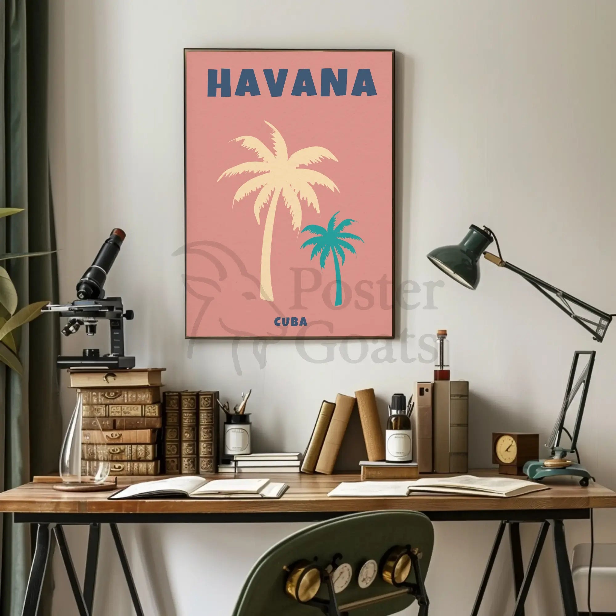 Vintage Havana Cuba Travel Poster PosterGoat