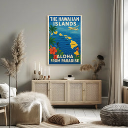 Vintage Hawaiian Paradise Travel Poster PosterGoat