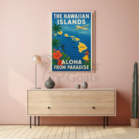 Vintage Hawaiian Paradise Travel Poster PosterGoat