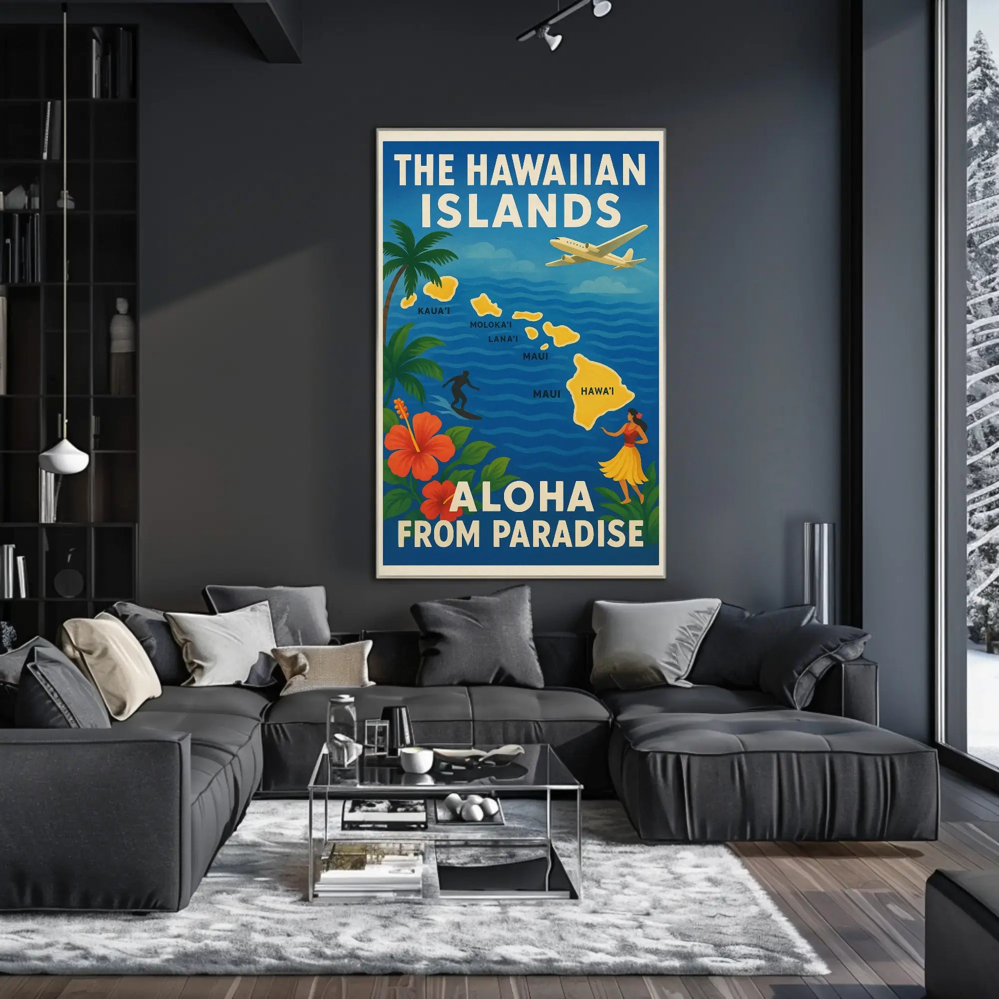 Vintage Hawaiian Paradise Travel Poster PosterGoat
