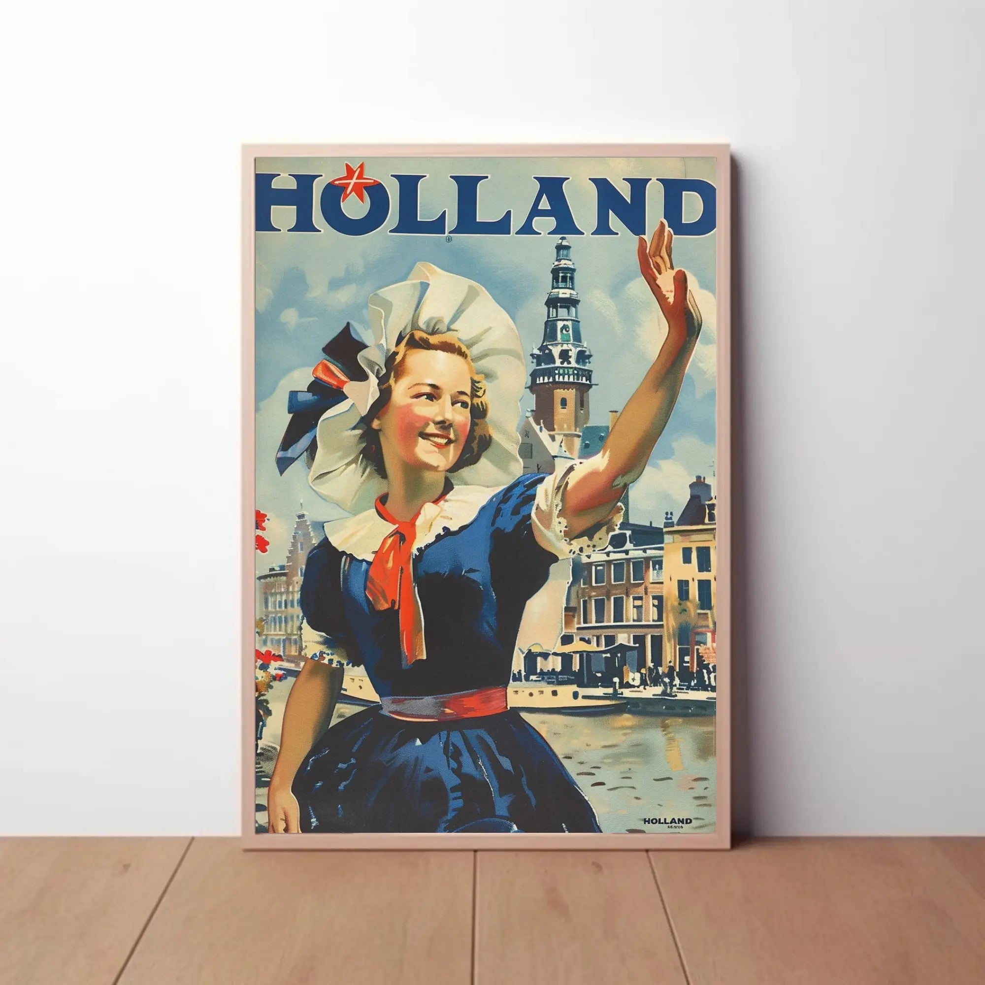 Vintage Holland Travel Poster Celebrates Traditional Dutch Heritage PosterGoat