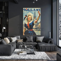 Vintage Holland Travel Poster Celebrates Traditional Dutch Heritage PosterGoat