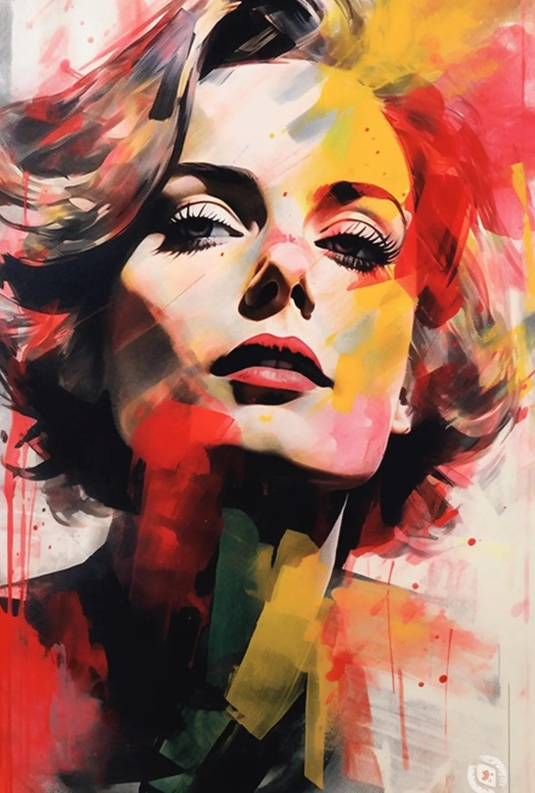 Vintage Hollywood Glamour Woman Abstract Artistic Poster PosterGoat