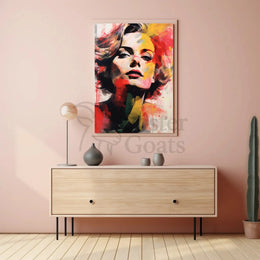 Vintage Hollywood Glamour Woman Abstract Artistic Poster PosterGoat