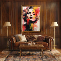 Vintage Hollywood Glamour Woman Abstract Artistic Poster PosterGoat