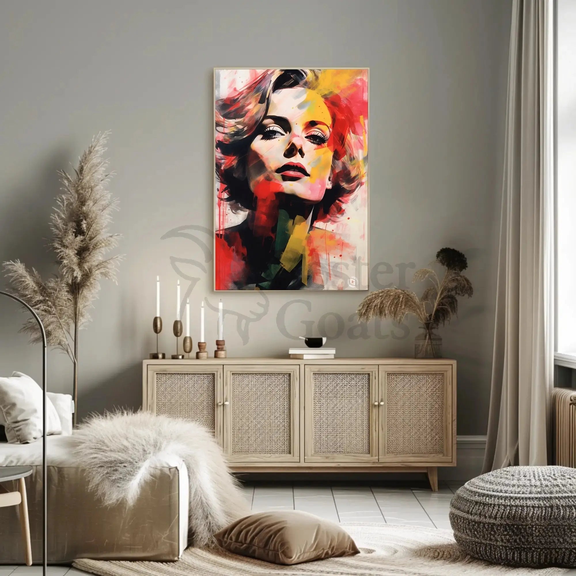 Vintage Hollywood Glamour Woman Abstract Artistic Poster PosterGoat