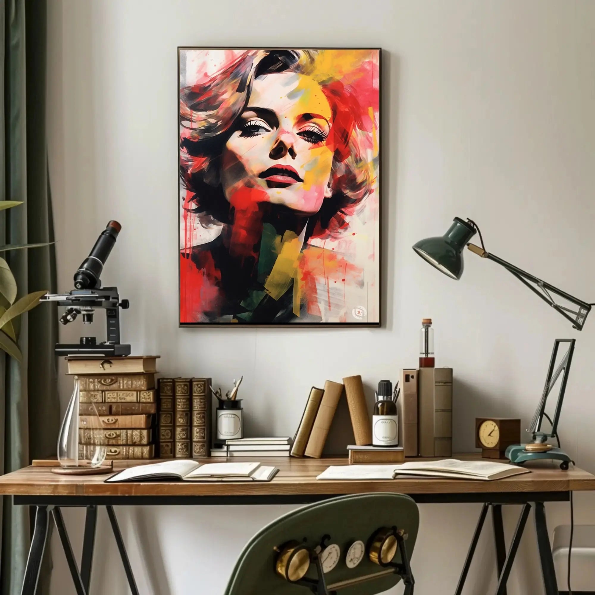 Vintage Hollywood Glamour Woman Abstract Artistic Poster PosterGoat