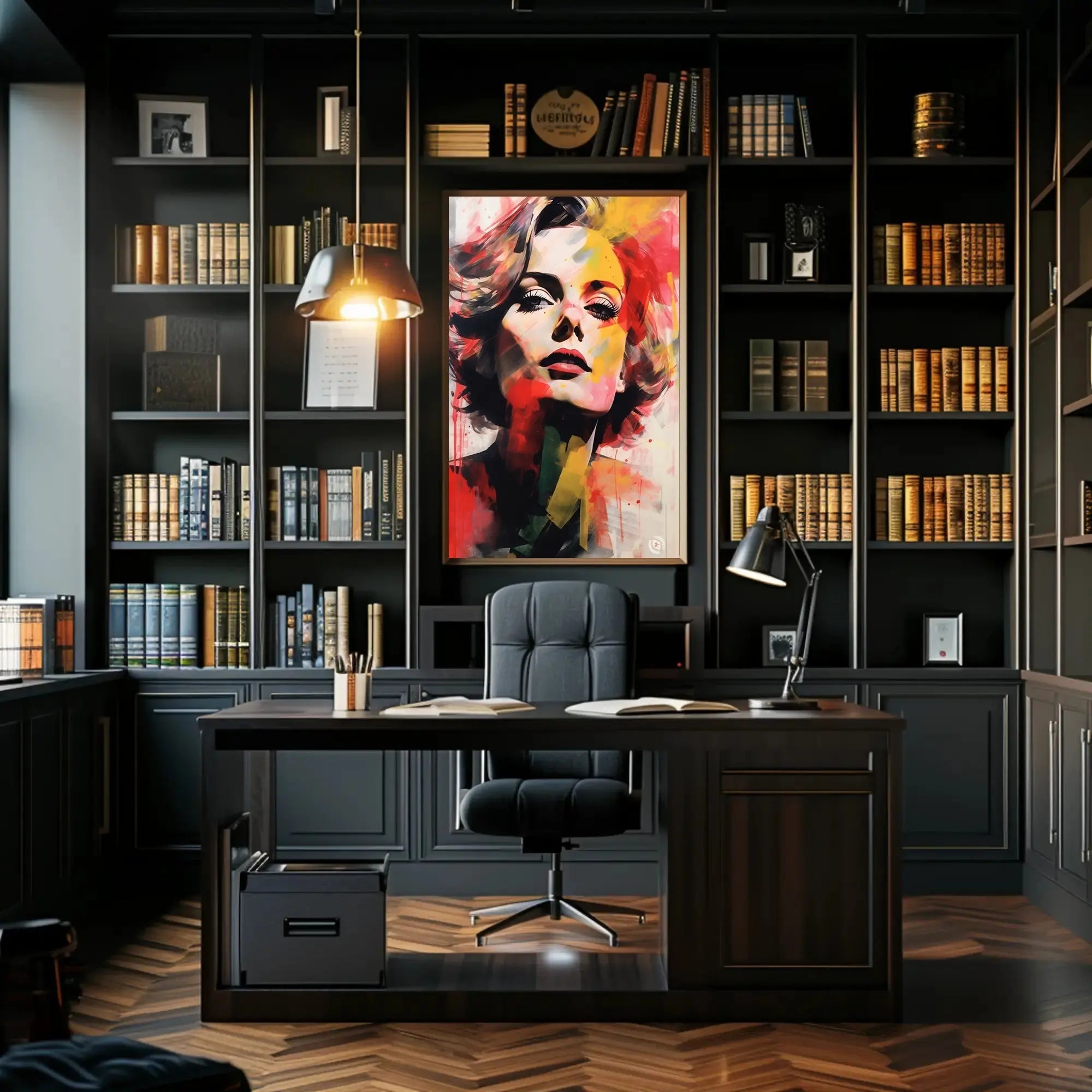 Vintage Hollywood Glamour Woman Abstract Artistic Poster PosterGoat
