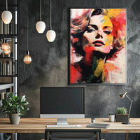 Vintage Hollywood Glamour Woman Abstract Artistic Poster PosterGoat