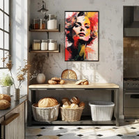 Vintage Hollywood Glamour Woman Abstract Artistic Poster PosterGoat