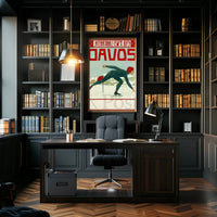 Vintage Ice Skating Elegance in Davos Sports Poster PosterGoat