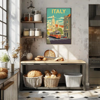 Vintage Italian Tram Travel Poster PosterGoat
