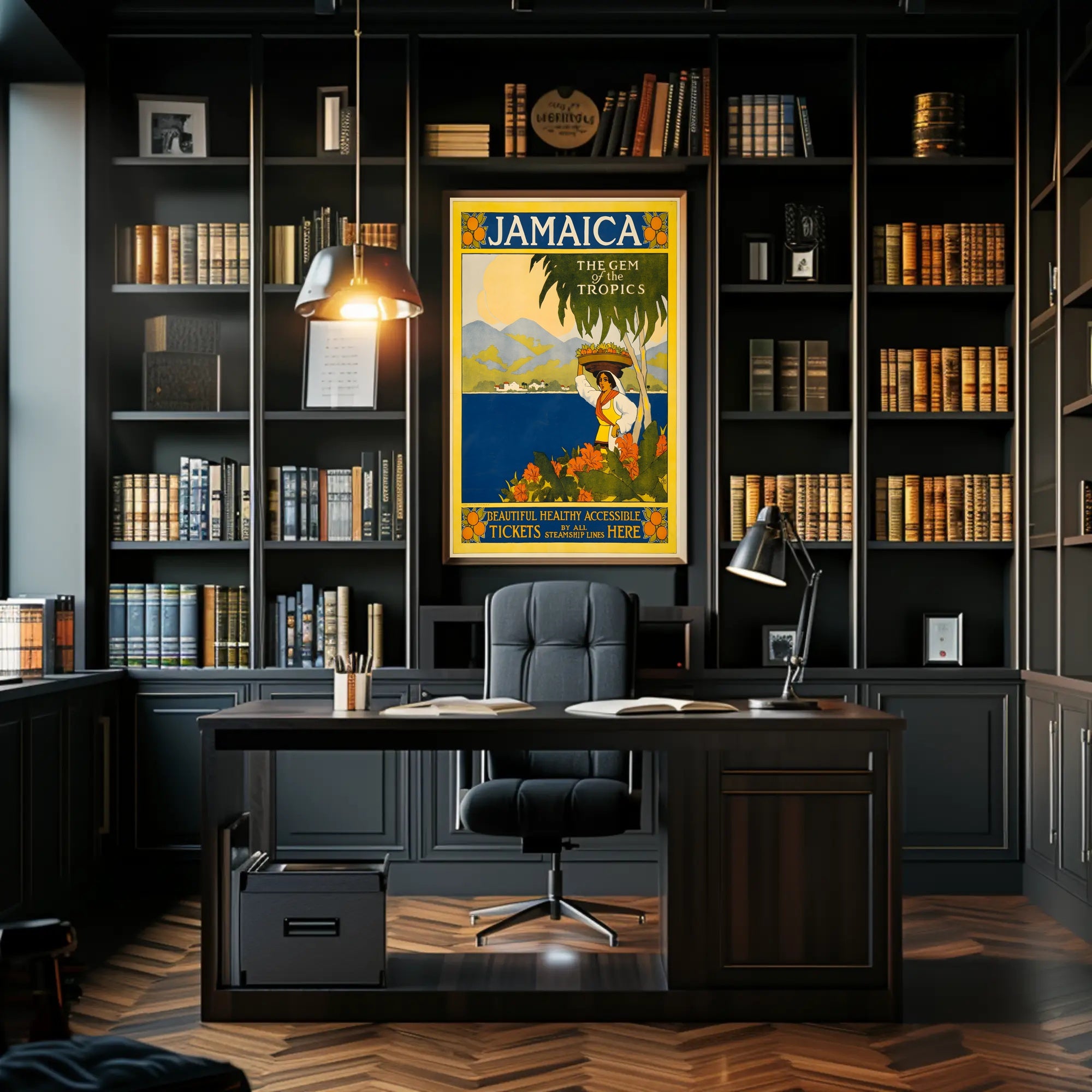 Vintage Jamaica Travel Gem of the Tropics Poster PosterGoat