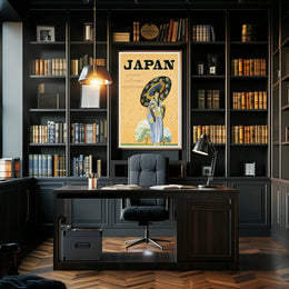 Vintage Japanese Warm Welcome Travel Poster PosterGoat