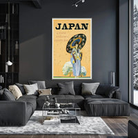 Vintage Japanese Warm Welcome Travel Poster PosterGoat