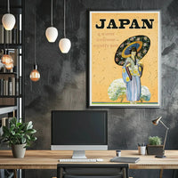 Vintage Japanese Warm Welcome Travel Poster PosterGoat