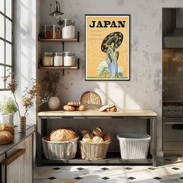 Vintage Japanese Warm Welcome Travel Poster PosterGoat
