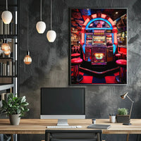 Vintage Jukebox Diner Vibes 1960s Retro Culture Poster PosterGoat