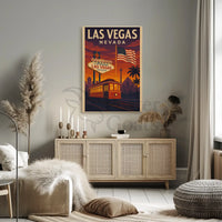 Vintage Las Vegas Glamour Travel Poster PosterGoat